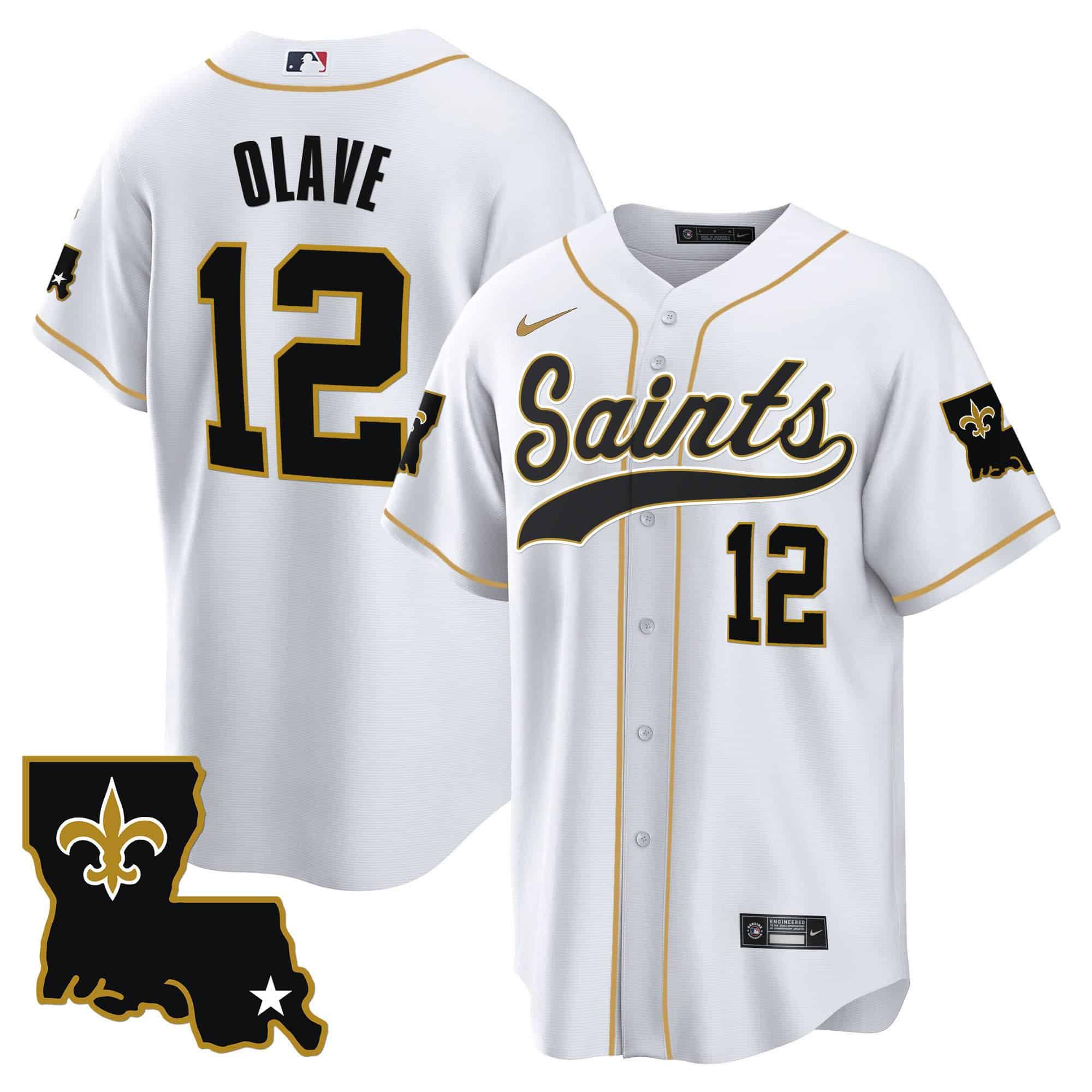 Men New Orleans Saints 12 Olave White 2024 Nike 1987 Legacy Cool Base NFL Jersey
